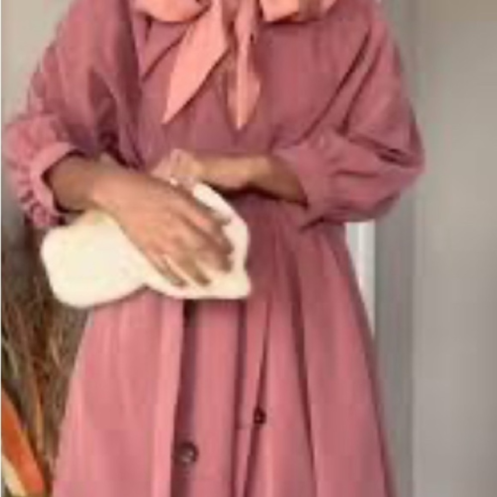 Lady by Ash Elegant Mauve Trench Coat - Picture 7 of 9